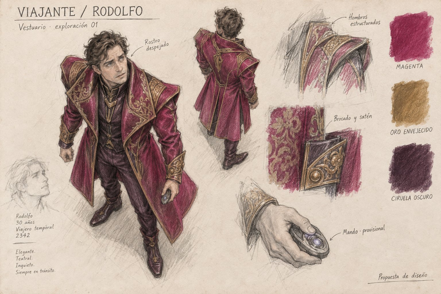 Vestuario de futurismo opulento