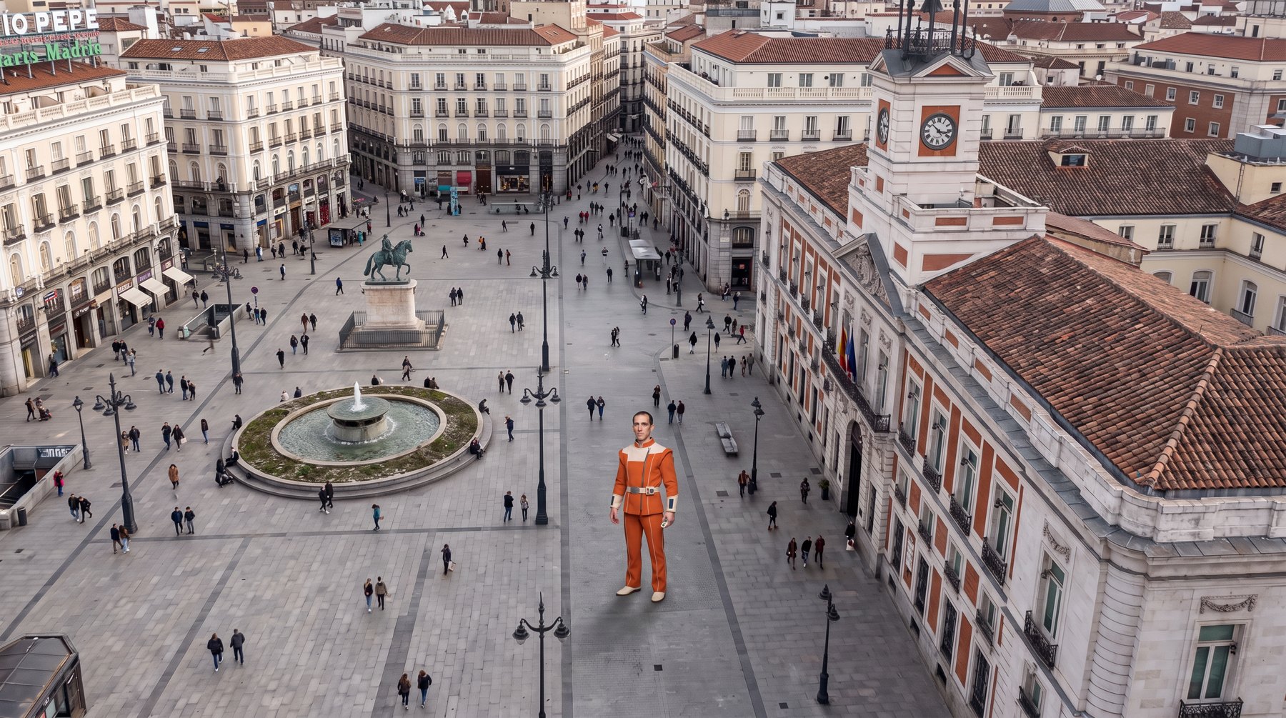 Primera integración de Rodolfo en la plaza, con la escala equivocada